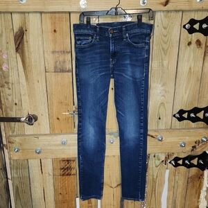 Hollister Blue Skinny Jeans with Faded Indigo Wash